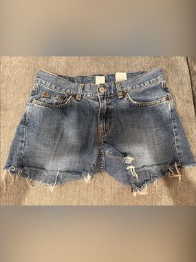 Lucky Brand Distressed Blue Denim Jean Shorts